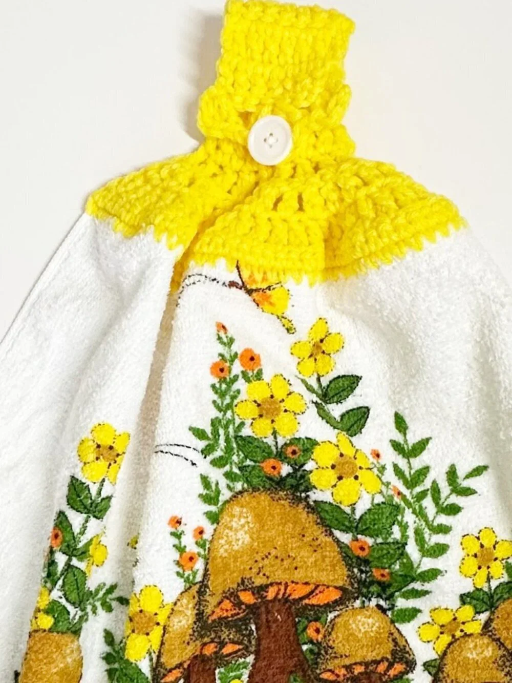 Vintage Mushroom Hand Towel